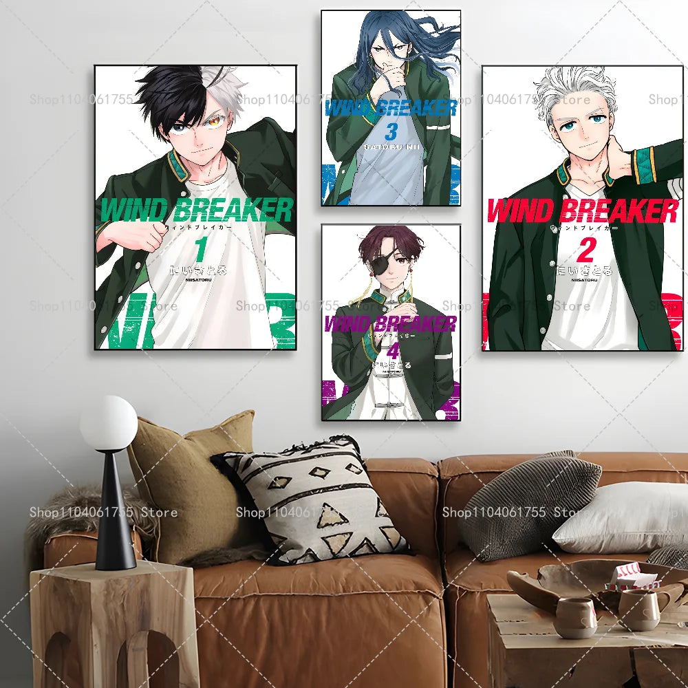 Wind Breaker Anime Wall Poster – Self-Adhesive Waterproof Sticker Anime Wall Poster Axl