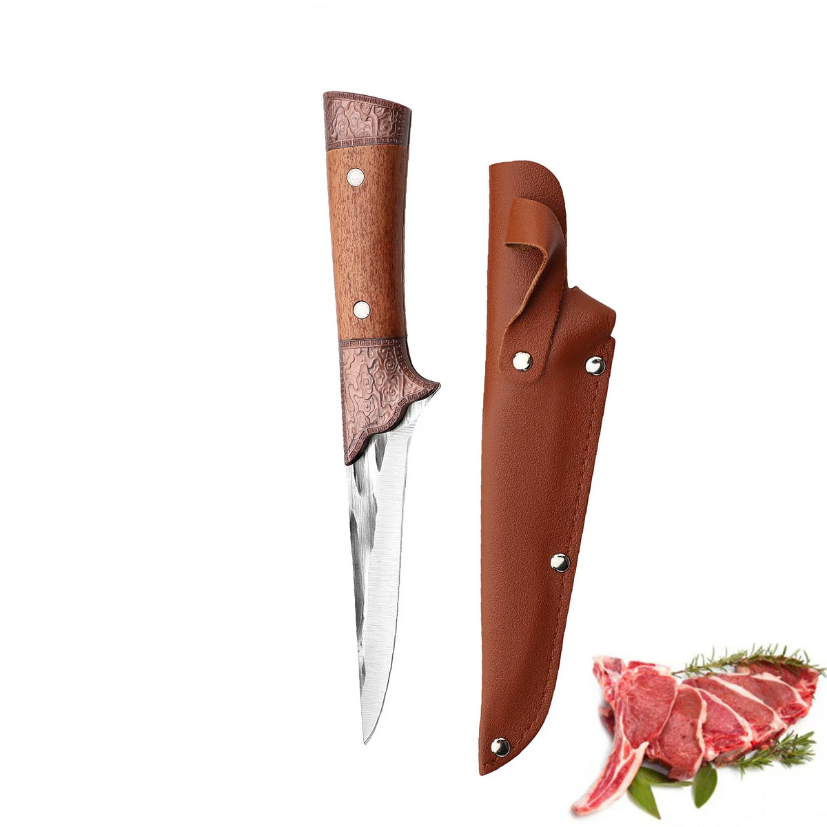 Stainless Steel Boning Knife – BBQ & Kitchen Meat Knife Boning Knife Axl 1pcs A