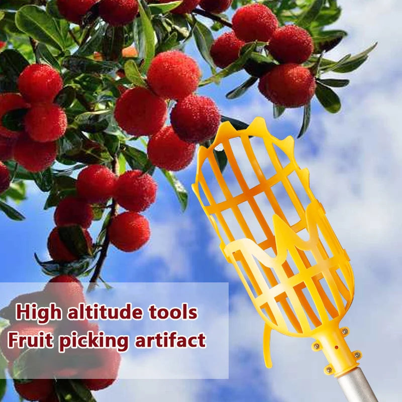 High-Altitude Fruit Picker Tool – Basket Head Garden Harvester Fruit Picker Tool Axl