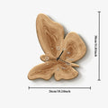 Nordic Minimalist Silent Wall Clock – Abstract Geometric Decor Silent Wall Clock Axl Wooden Butterfly B