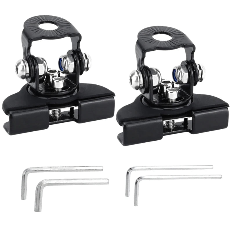 2pc Universal Hood LED Light Bracket – No-Drill Off-Road Mount LED Light Bracket Axl Black
