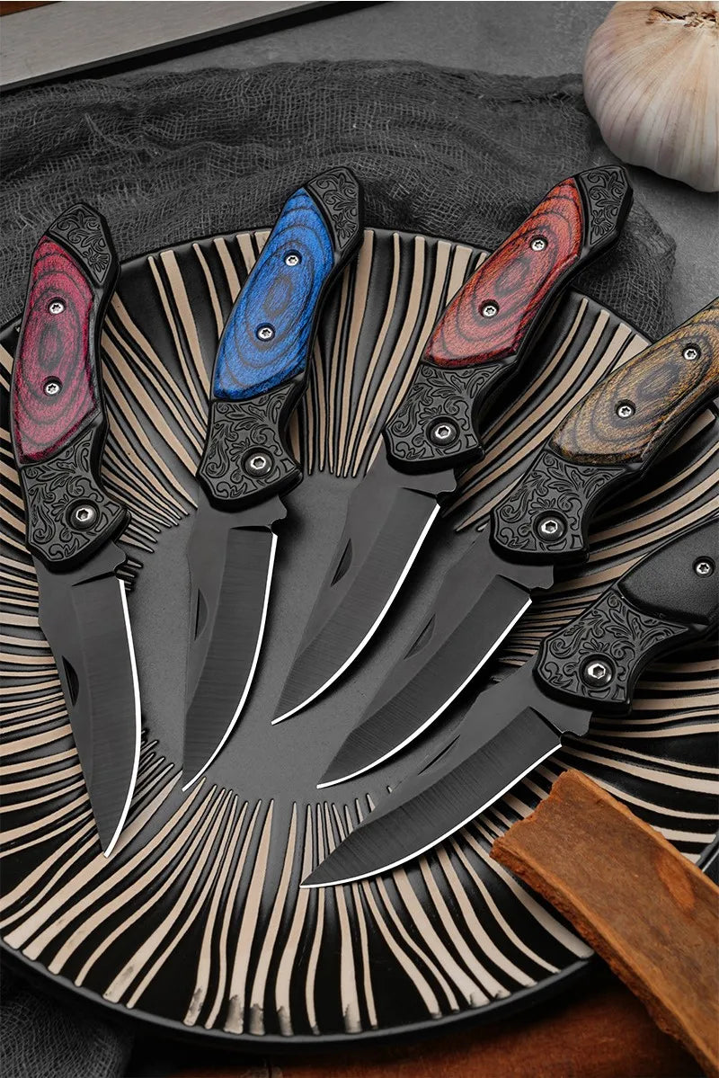 Folding Pocket Knife – Stainless Steel EDC Camping Outdoor Knife Folding Pocket Knife Axl