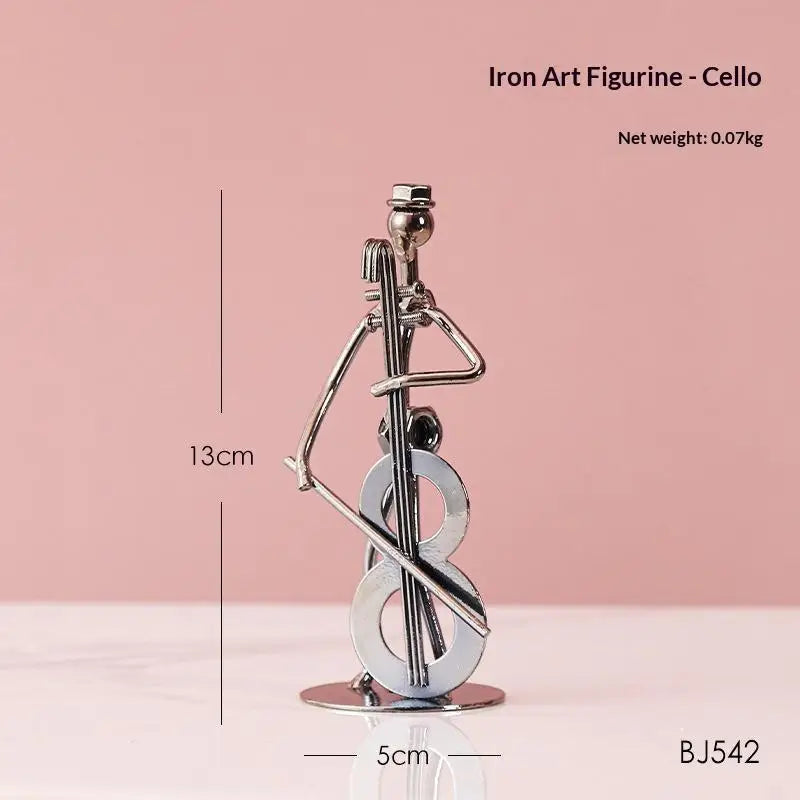 Retro Mini Metal Music Band Figurine | Minimalist Decor Gift Desktop Decor Figurine Axl A5
