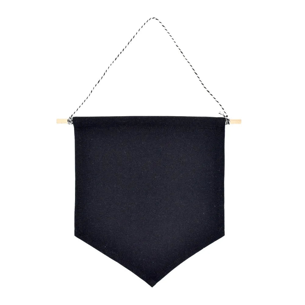 Pin Display Pennant Banner – Blank Canvas Lapel Pin Holder Pin Display Pennant Axl black