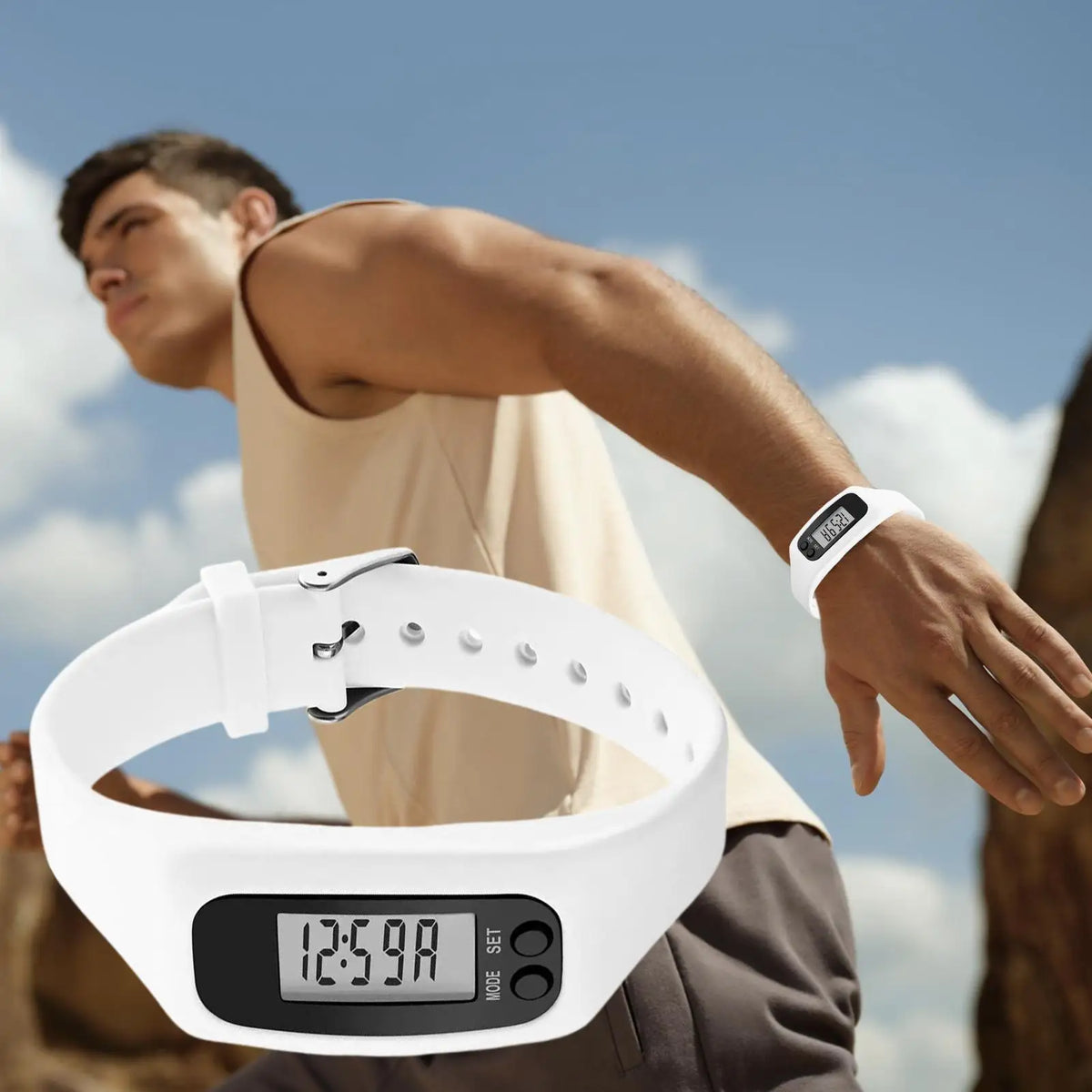 Pedometer Wristband Watch – Step Counter & Calorie Tracker Pedometer Fitness Watch Axl
