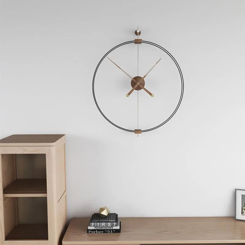 Modern Silent Wall Clock – Large 68cm Nordic Metal Design Wall Clock Axl