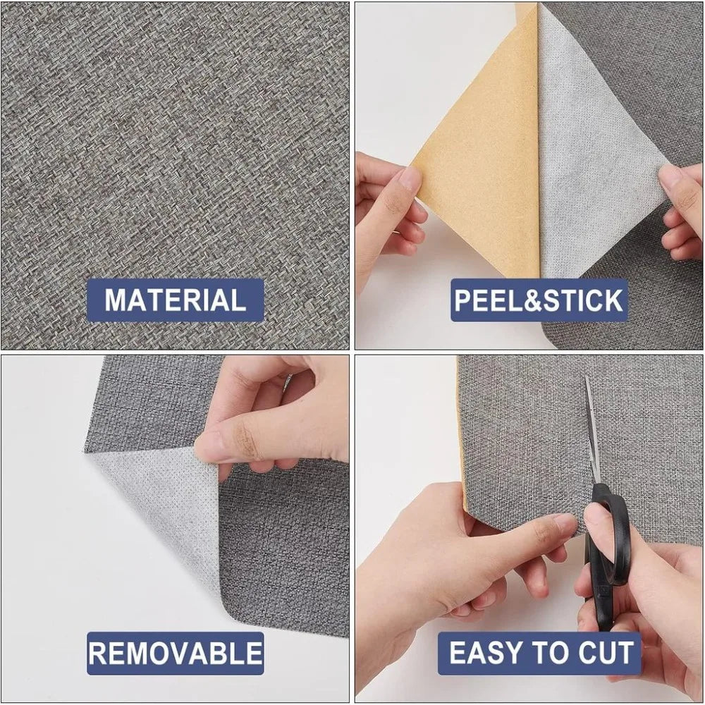 Self-Adhesive Fabric Repair Patch Roll 78.7"×15.7" – Light Grey Fabric Repair Patch Axl
