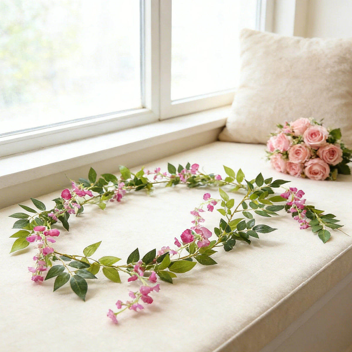 Artificial Silk Flower Vine – Wedding Arch & Wall Hanging Decor Artificial Flower Vine Axl