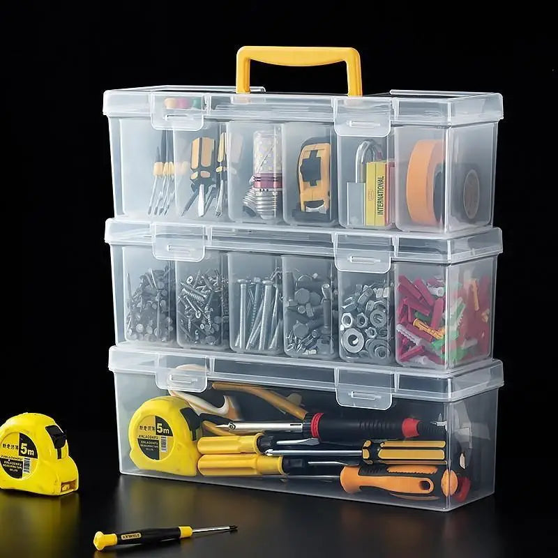7-Piece Multi-Compartment Tool Parts Storage Organizer Box Parts Organizer Box Axl