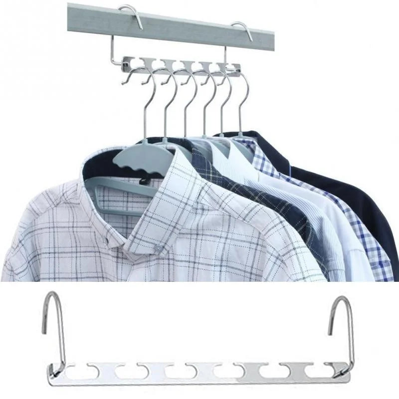 Space-Saving Metal Clothes Hangers with Magic Hook – 1 or 3 Pack Wardrobe Space Organizer Axl