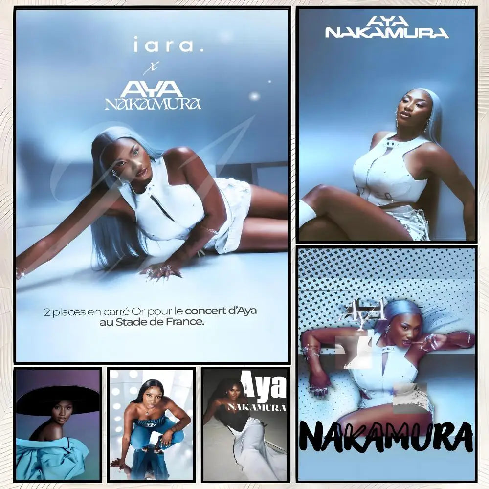 Aya Nakamura HD PVC Self-Stick Wall Art Poster | Waterproof Decor Wall Art Poster Axl