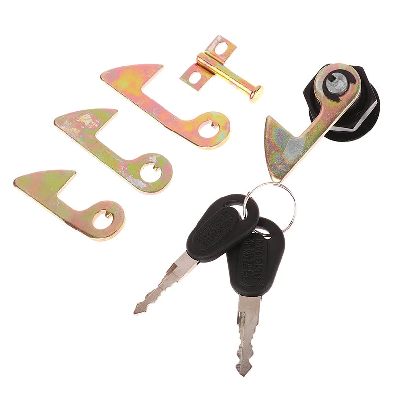 Motorcycle Scooter Tail Box Trunk Lock Set – 1 Lock, 2 Keys & Hooks Motorcycle Trunk Lock Axl