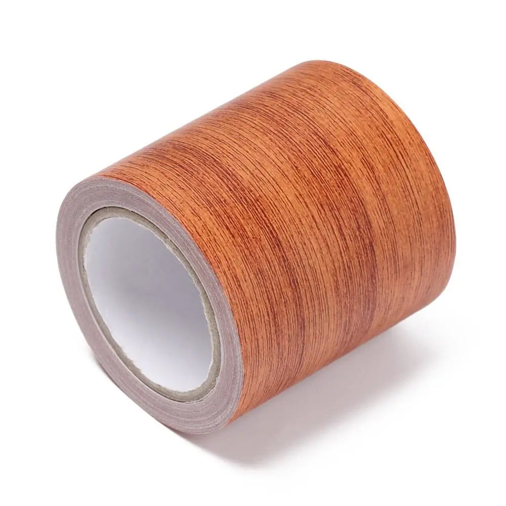 Wood Grain Furniture Repair Tape – Waterproof Skirting Sticker Furniture Repair Tape Axl Light Brown Oak 5.7cm x 4.57m