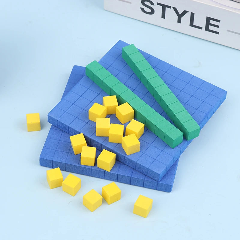 130 Pcs Base Ten Blocks – Math Place Value Manipulatives Set Math Manipulatives Set Axl
