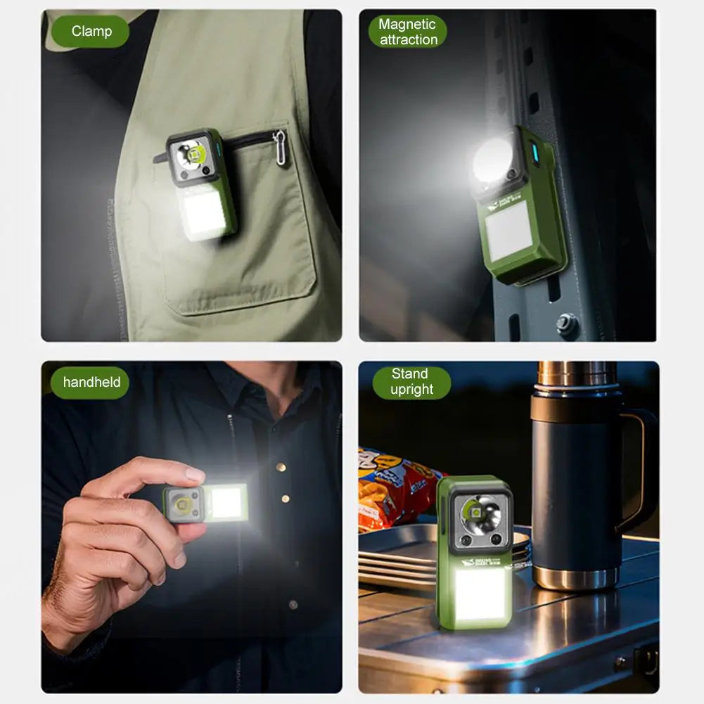LED Clip-On Rechargeable Flashlight – 6 Modes & Magnetic Mount Clip-On Flashlight Axl