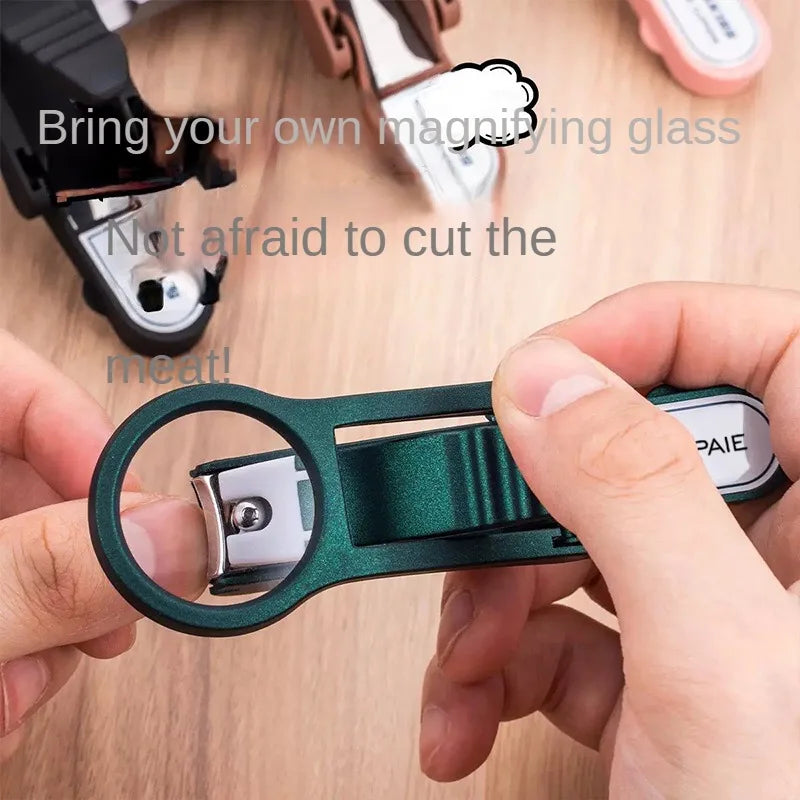 Toenail Clipper with Magnifier & Anti-Splash Guard | Seniors Toenail Clipper Axl