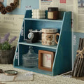 Solid Wood Multi-Layer Desktop Cosmetics Organizer Rack Cosmetics Storage Rack Axl blue3