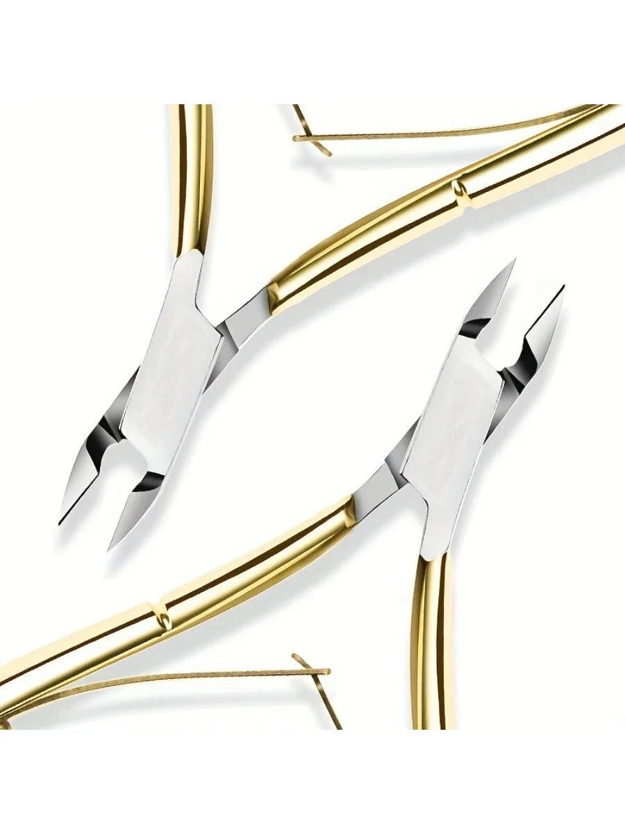 Stainless Steel Cuticle Nipper | Manicure & Pedicure Tool Cuticle Nipper Axl 1pcs Gold