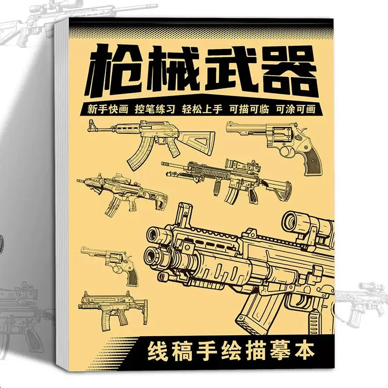 Anime Line Art Drawing Book – 48-Page Beginner Sketchbook Anime Drawing Book Axl Style B