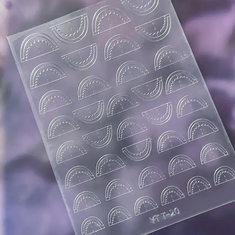 Hollow French Nail Stickers – Heart & Butterfly Nail Art Decals