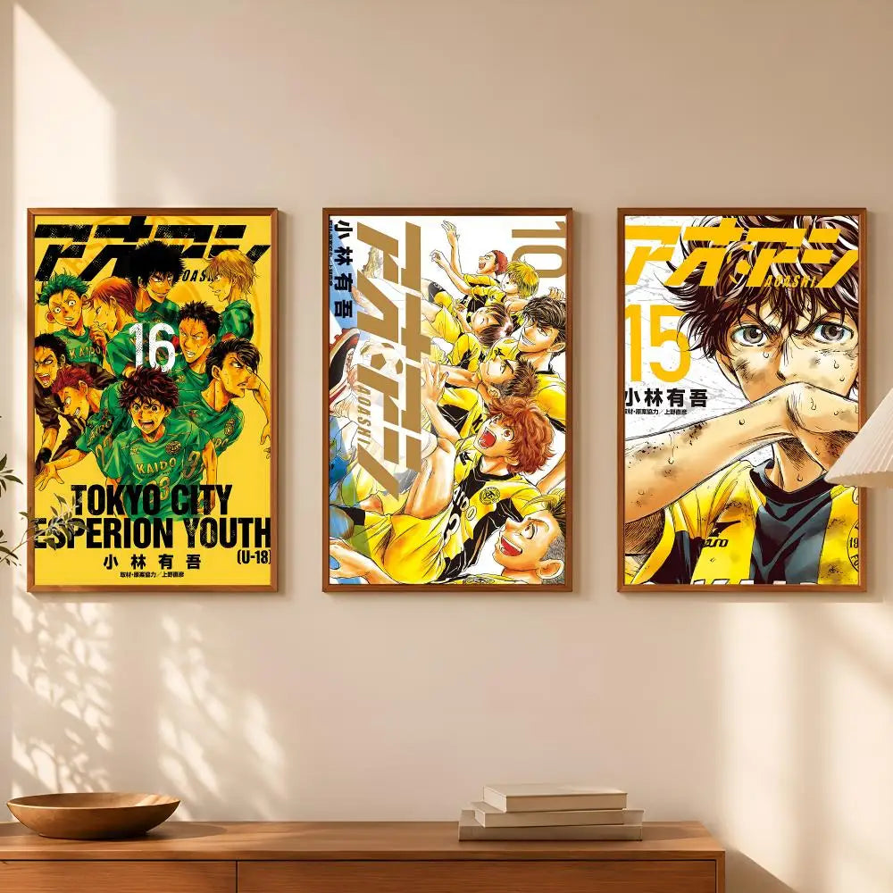 Ao Ashi Anime Self-Stick Wall Poster – HD Waterproof Art Anime Wall Poster Axl