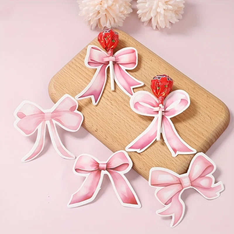 Bow Design Lollipop Wrapper Cards | Pastel Party Candy Tags Party Candy Tags Axl