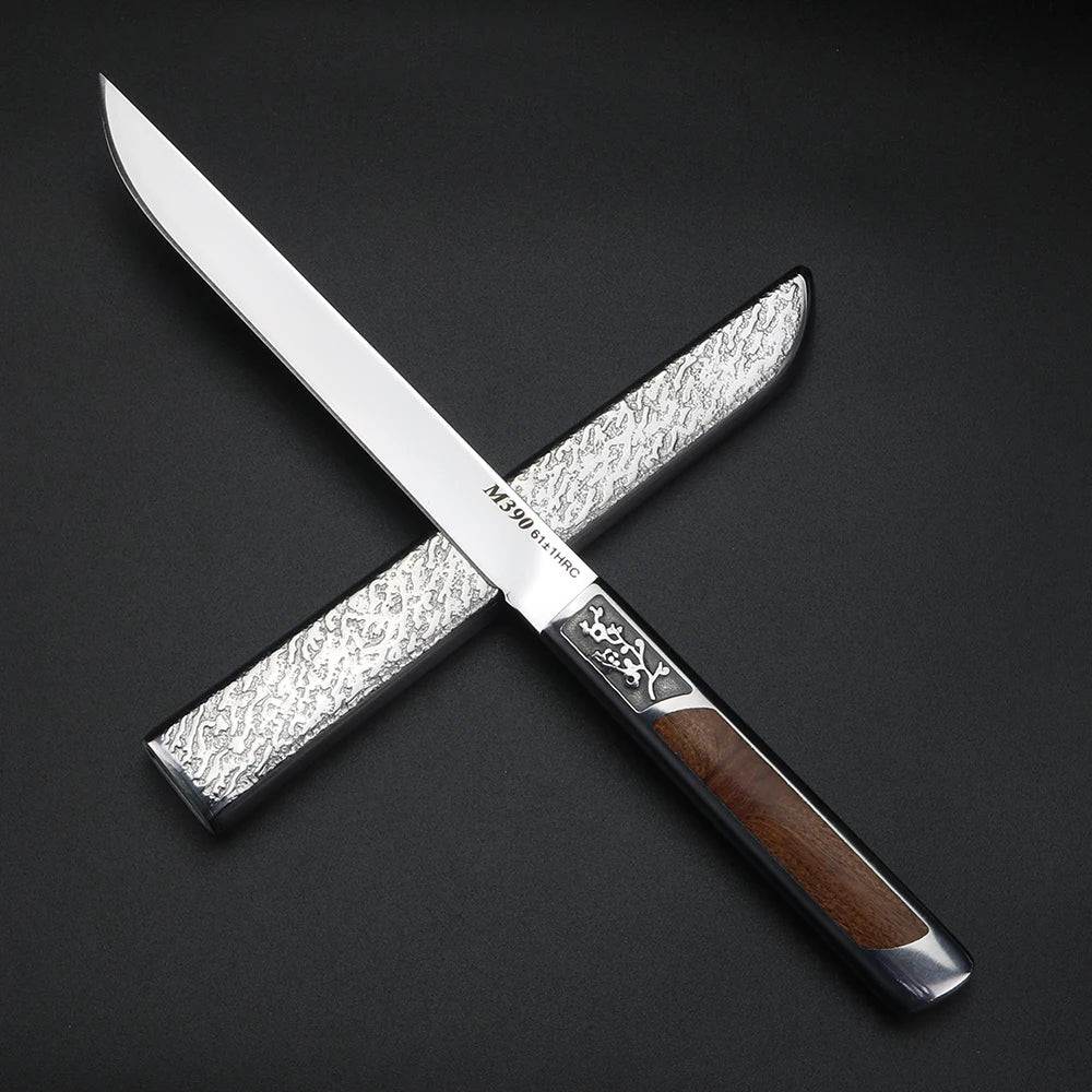 XUAN FENG M390 Steel Chef Knife – 9" Sharp Wood Handle Chef Knife Axl 1 PCS