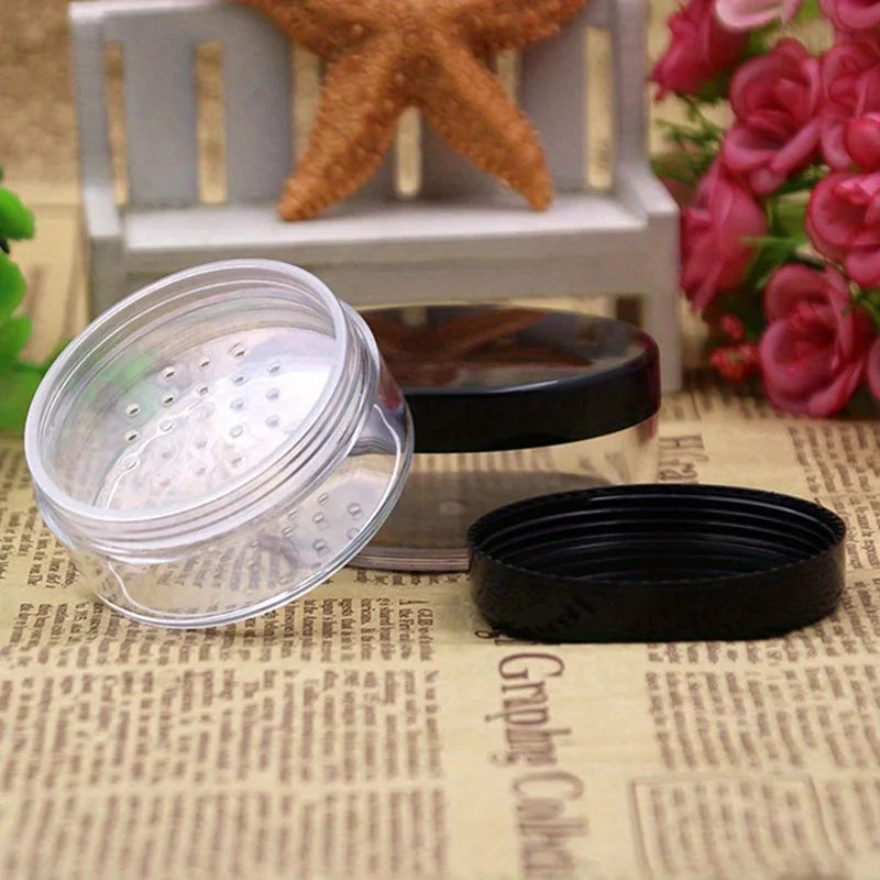 2-Pack Loose Powder Jar with Sifter | Empty Makeup Container Cosmetic Powder Jar Axl