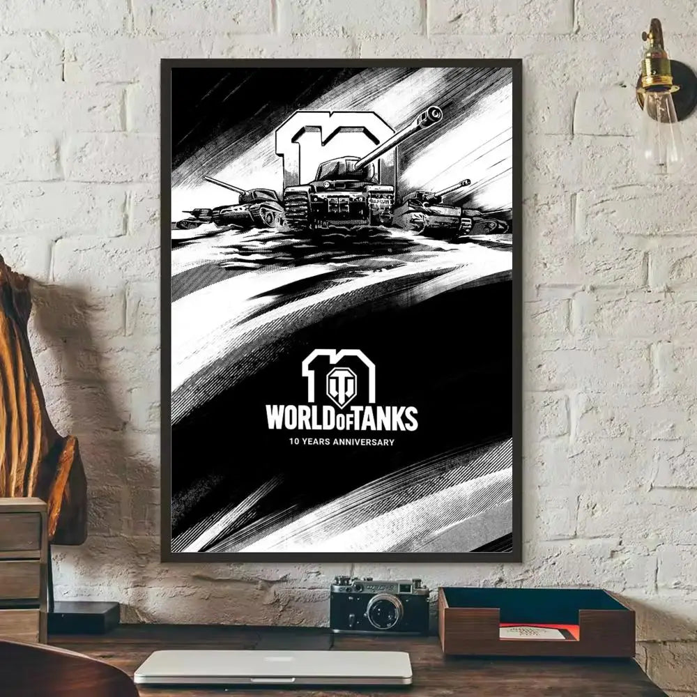 World of Tanks Game Wall Poster Removable Sticker Mural Decal
