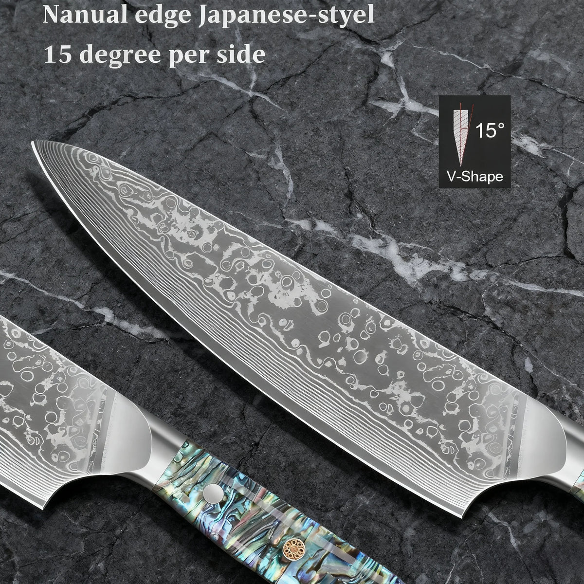 67-Layer Damascus Steel Chef Knife – Professional Kitchen Knife Damascus Chef Knife Axl
