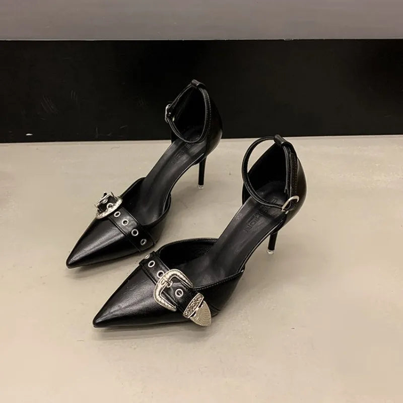 Women's Pointed Toe High Heel Pumps – Ankle Strap Sandals High Heel Pumps Axl