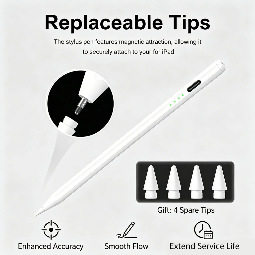 iPad Stylus Pen – Tilt, Palm Rejection & Magnetic Charging iPad Stylus Pen Axl