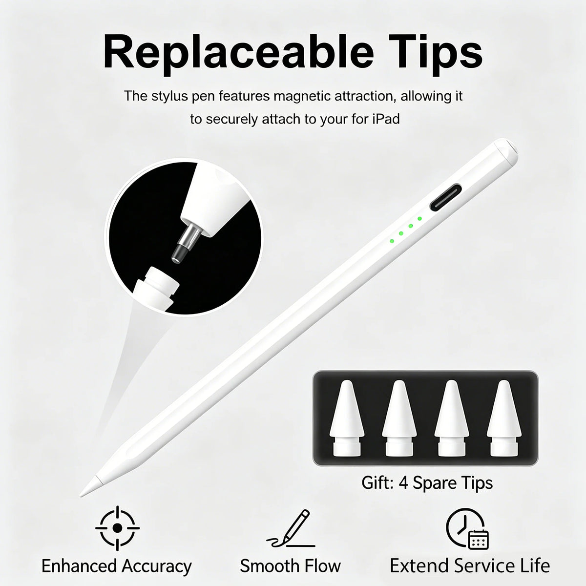iPad Stylus Pen – Tilt, Palm Rejection & Magnetic Charging iPad Stylus Pen Axl