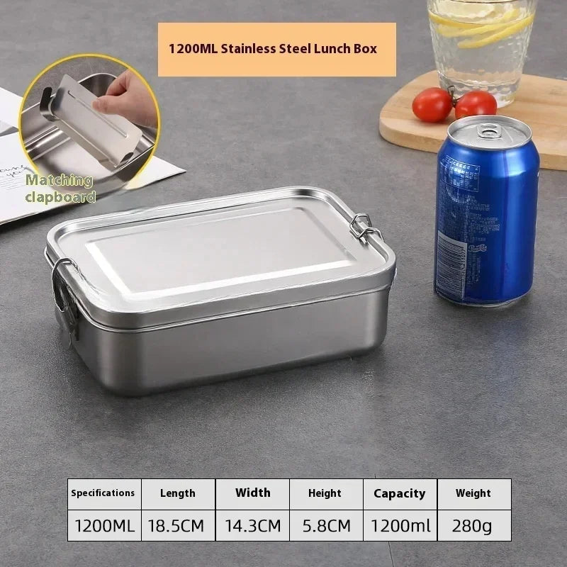 Stainless Steel Lunch Box with Lockable Clips | Metal Bento Box Bento Lunch Box Axl