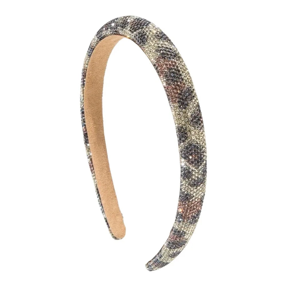 Sparkly Rhinestone Headband – Baroque Wide Hairband for Women Rhinestone Headband Axl Coffee