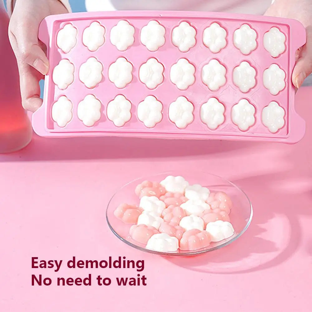 Silicone Ice Cube Tray with Lid – 14-Cube Stackable Mold Silicone Ice Tray Axl