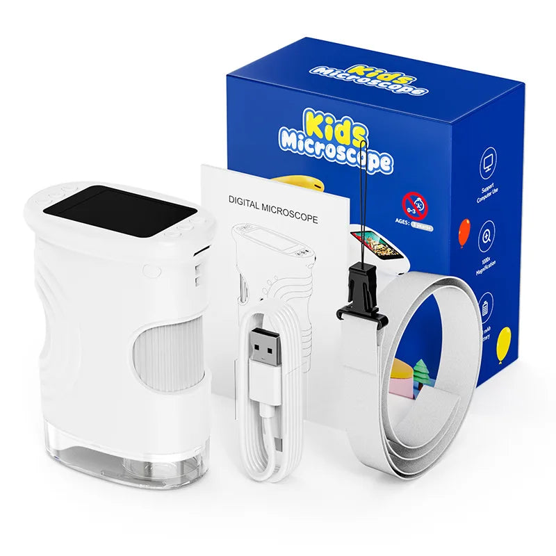 Kids Handheld Digital Microscope – 1000X HD & 2-Inch Screen Kids Digital Microscope Axl