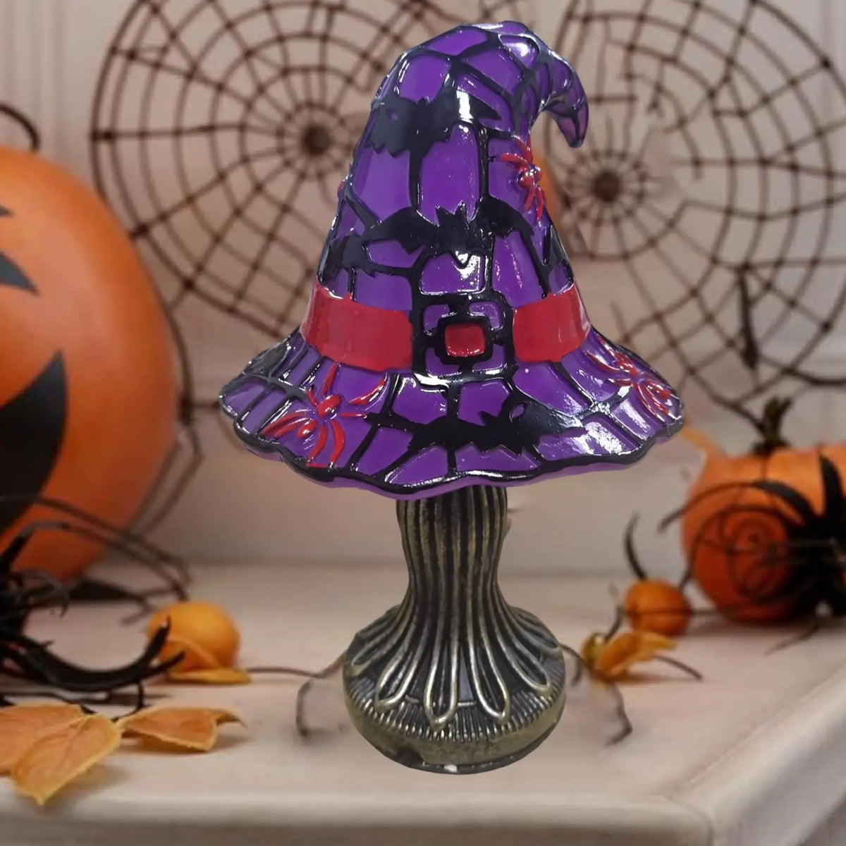 Witch Hat Desk Lamp – Halloween Table Light | Resin Décor Halloween Table Lamp Axl