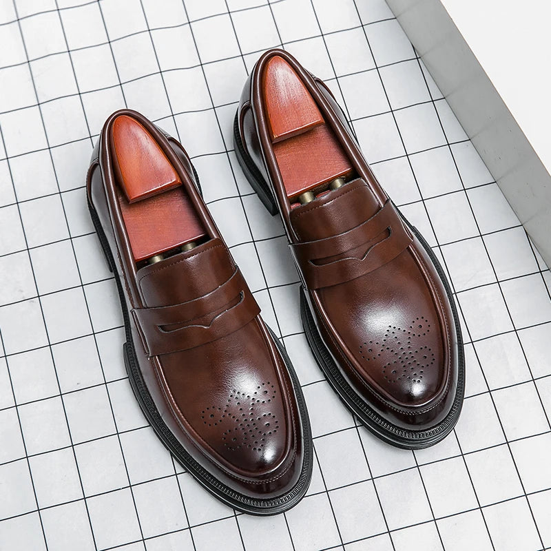 Men's Slip-On Dress Shoes – Business, Wedding & Formal Style Men's Dress Shoes Axl brown 40