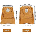 2-Pack Leather Coin Thimble – Sheepskin Sewing Finger Protector Sewing Thimble Set Axl Large-2pcs
