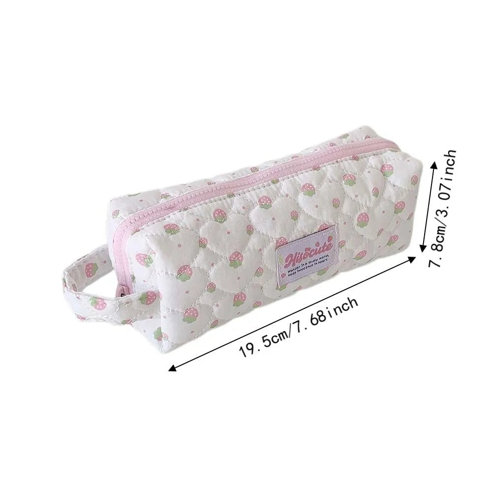 Strawberry Pencil Case – Large Capacity Korean Aesthetic Pouch Pencil Pouch Axl