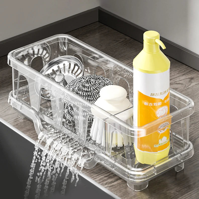 Kitchen Sink Caddy Organizer – Sponge Holder & Drain Rack Sink Caddy Organizer Axl