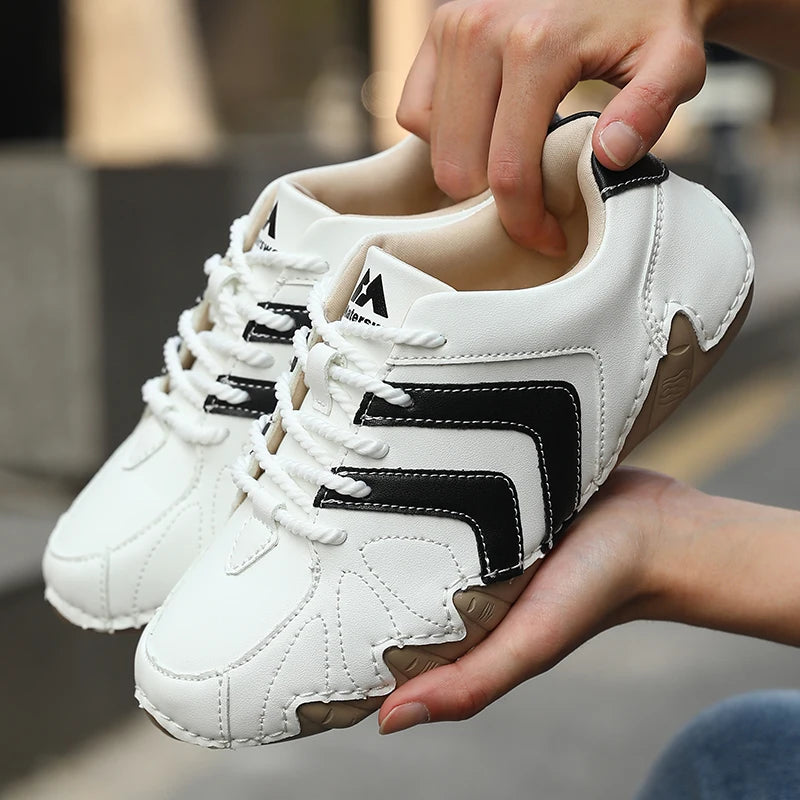 Women's Patchwork Faux Suede Casual Sneakers | AZGB Women's Casual Sneakers Axl WHITE 36