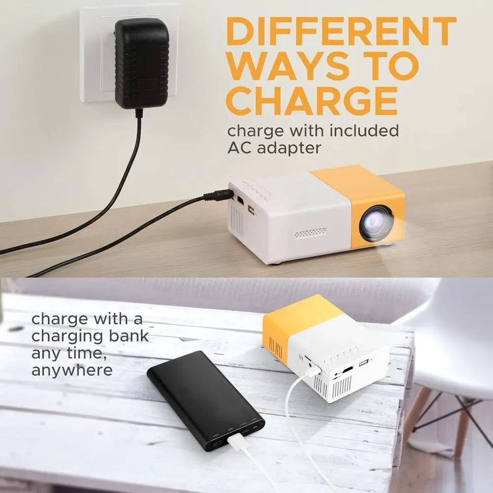 1080P Mini Portable Projector with Remote & Built-In Speaker Mini Projector Axl