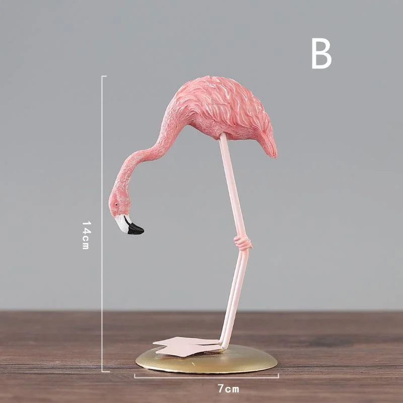 Resin Flamingo Figurine – Desk & Home Decor Sculpture Resin Figurine Axl B