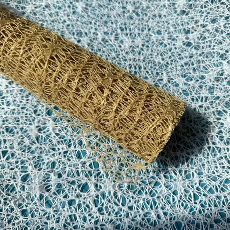 Floral Mesh Wrapping Paper Roll – Hollow Net Bouquet Wrap Bouquet Wrapping Paper Axl light coffee