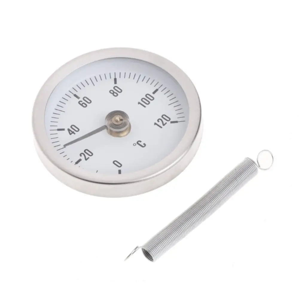 63mm Clip-On Bimetal Pipe Thermometer 0–120°C Dial Gauge Pipe Thermometer Axl 1pc