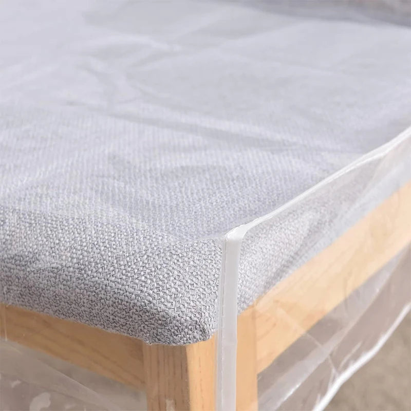 Transparent PVC Dining Chair Cover with Backrest – Dustproof Chair Cover Axl