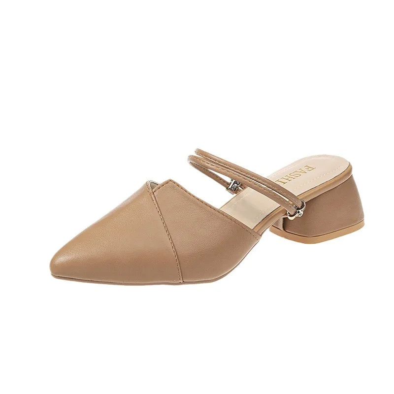 Women's Wedge Heel Pointed Toe Slip-On Sandals | Summer Wedge Sandals Axl