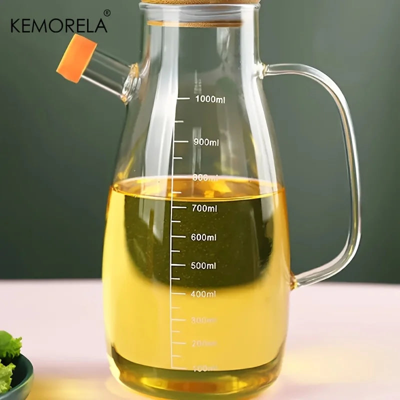 KEMORELA Glass Olive Oil Bottle – Leak-Proof Dispenser Oil Bottle Dispenser Axl
